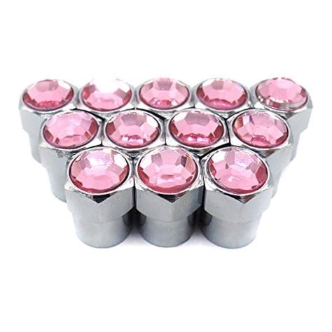 Sparkle Rider Crystal Rhinestone Bling Tire Valve Stem Caps Chrome