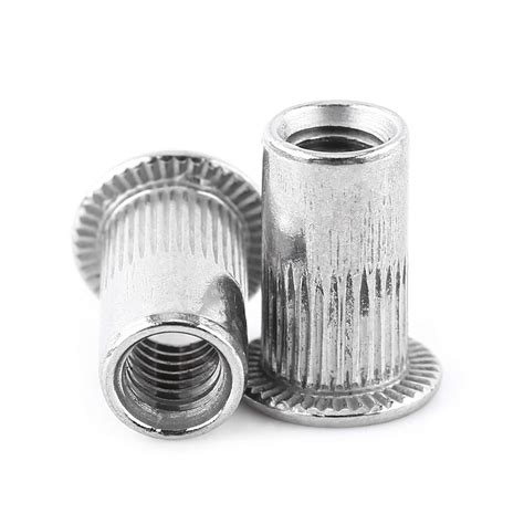 Blind Rivet Nuts Stainless Steel M3 M8 Flat Head Threaded Blind Rivet