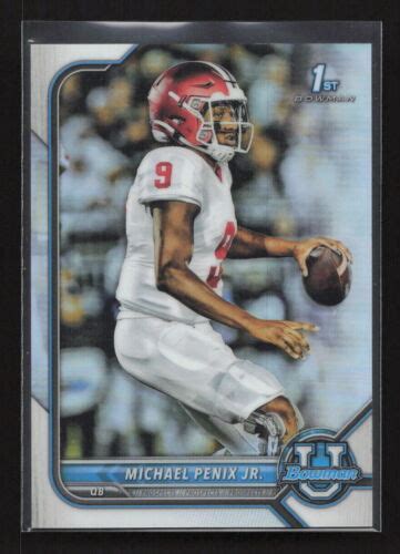 2021 22 Bowman University 41 Michael Penix Jr Chrome Refractors EBay