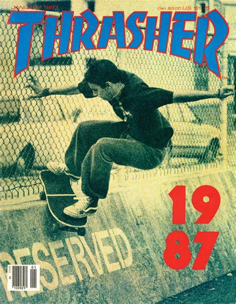 Thrasher 87 Jim Thiebaud Affiches Rétro Collage Des Photo Muraux