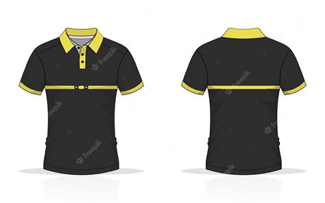 Premium Vector Tshirt Polo Template Yellow