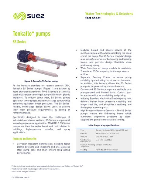 Pdf Tonkaflo Pumps Suez Water Technologies Solutions Pdf