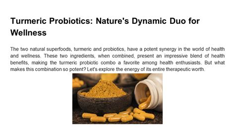 Ppt Turmeric Probiotics Nature S Dynamic Duo For Wellness Powerpoint Presentation Free To