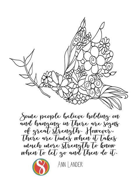 Quotes About Letting Go Coloring Pages — Stevie Doodles