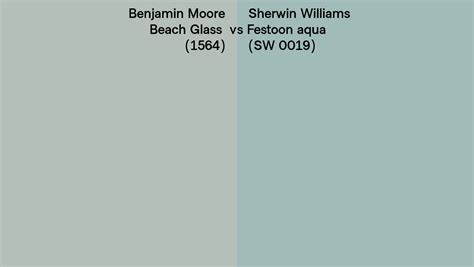 Benjamin Moore Beach Glass 1564 Vs Sherwin Williams Festoon Aqua Sw