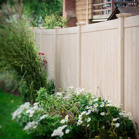 Eastern White Cedar Wood Grain Pvc Vinyl Privacy Fence From Illusions Fence Traditional