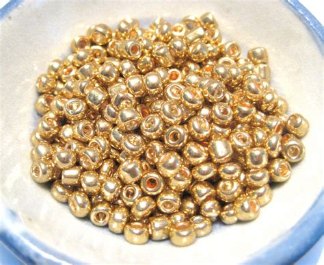 G Metallic Gold Seed Beads Glass Seed Beads Mmn Cm Etsy