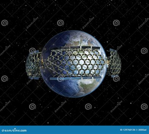 Hexagonal Geodesic Dome Isometric Illustration Cartoon Vector