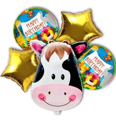 Kit Globos Vaca Decoraci N Fiesta Cumplea Os Vaquita Meses Sin Inter S