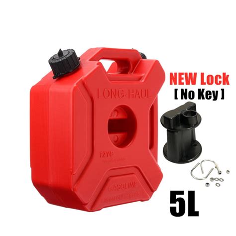 5l Litre Mount Motorcycle Spare Fuel Tank Jerry Cans Plastic Car Petrol