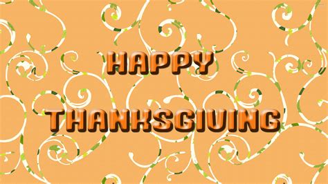 Happy Thanksgiving Word In Light Orange Background 4k Hd Thanksgiving