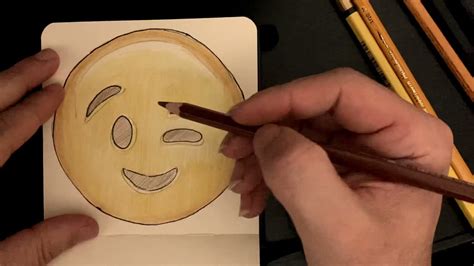 How To Draw A Winky Face Winky Face Drawing Step By Step