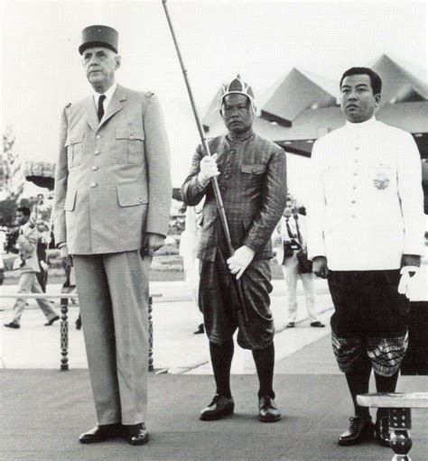 De Gaulle In Cambodia King Sihanouk In September 1966 In A Famous