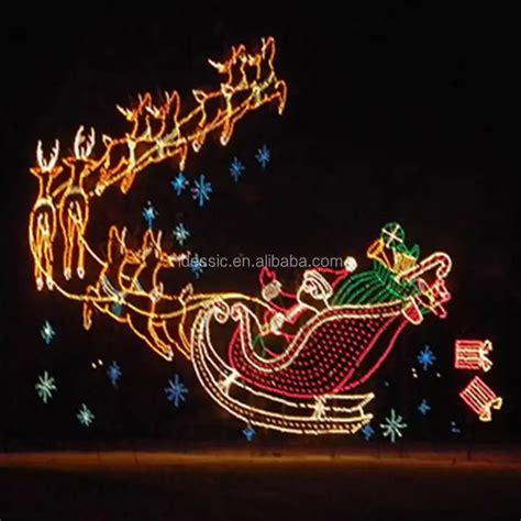 Outdoor Large Commercial Christmas Decorations Animated 2D Rope Light