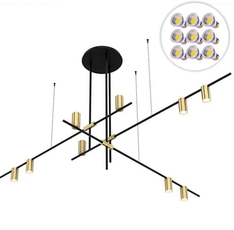 Bokt Mid Century Modern Light Track Lighting Kit Black Gold Led