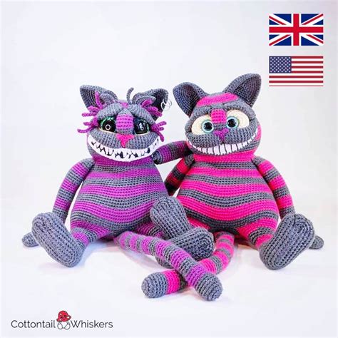 Cheshire Cat Crochet Pdf Pattern Only Amigurumi Cat Alice In