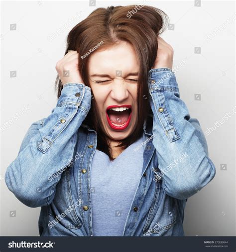 Frustrated Angry Woman Screaming Stock Photo 370830044 Shutterstock