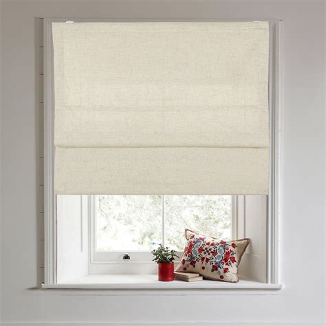 Autoez Roll-Up Roman Shades for Windows Cotton Linen Fabric Window ...