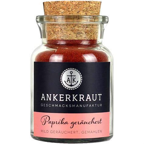 Ankerkraut Paprika Gew Rz Ger Uchert Gemahlen Im Korkglas G Hier