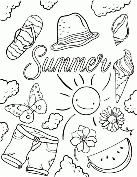 Summer Coloring Pages Coloringrocks Summer Coloring Sheets Camping