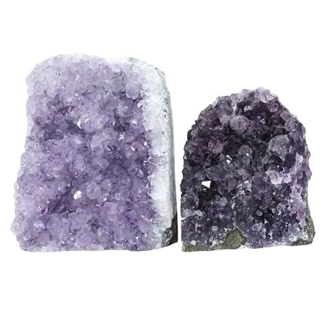 2 97kg Amethyst Crystal Geode Specimen Set 2 Pieces DR306 For Sale