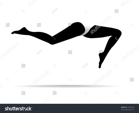 Silhouette Woman Legs Illustration Stock Vector Royalty Free