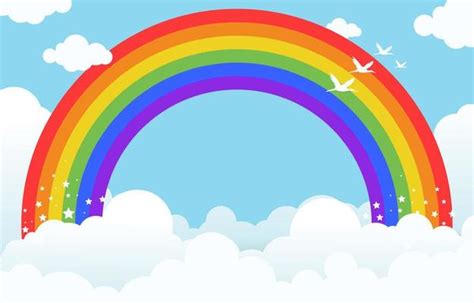 Rainbow Clouds Vector Art, Icons, and Graphics for Free Download