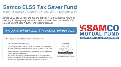 Samco Mutual Fund Introduces A Differentiated Elss Tax Saver Fund