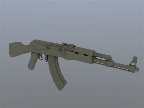 AK 47 Kalashnikov 3D Model CGTrader