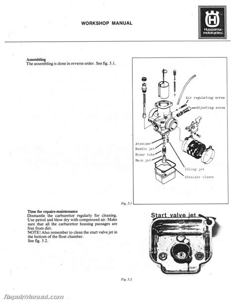 Husqvarna Cr Wr Rt Motorcycle Manual 125 175 250 360 390 400 450 460cc