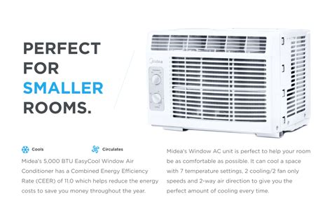 Midea 5 000 BTU EasyCool Window Air Conditioner And Fan Cool Up To