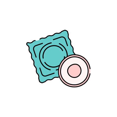 Condoms Generic Thin Outline Color Icon