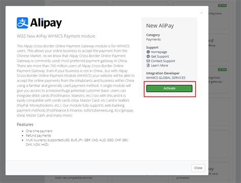 Alipay Cross Border WHMCS Payment Gateway Module 30 Off Order Now