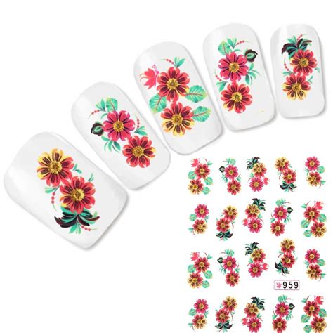 Tattoo Nail Art Blume Aufkleber Nagel Sticker Neu Justfox De Der