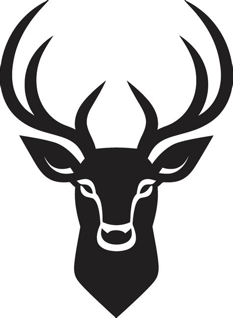 Symbolic Stag Deer Head Icon Design Natures Elegance Deer Head Logo