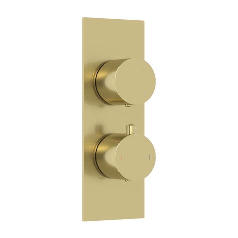 Round Brushed Brass Concealed Shower Valve Utopia Bathrooms At The