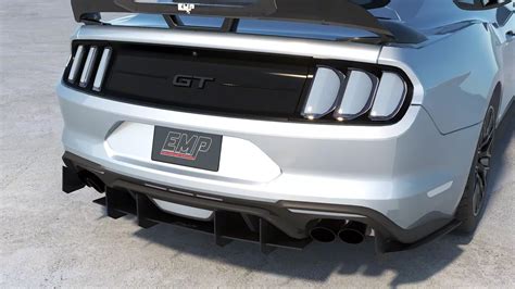 Mustang Hdpe Rear Diffuser V2 Matte Black 18 23 Mustang Gt 20 23