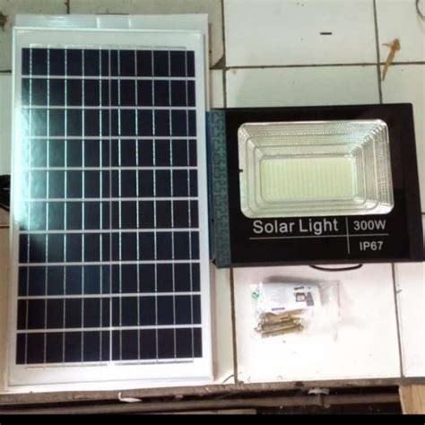 Promo Lampu Sorot Led Solar Sel Panel Surya Matahari 300w 300 Watt 2in1