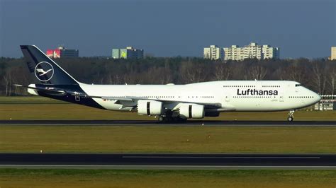 New Lufthansa Livery B747 8i Landing At Berlin Tegel Airport Livery