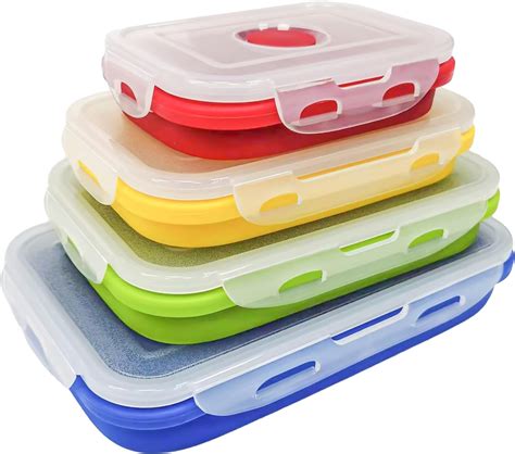 Amazon SPROUTS TREES Set Of 4 Collapsible Silicone Food Storage