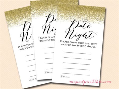 Gold Glitter Bridal Shower Game Pack Magical Printable Glitter