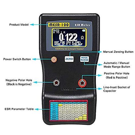 MESR 100 V2 Low Ohm Meter MESR 100 ESR LCR Capacit Grandado