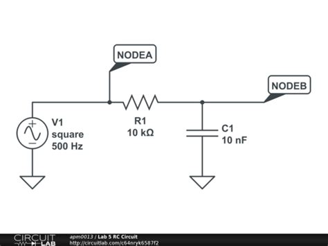 Lab 5 RC Circuit - CircuitLab