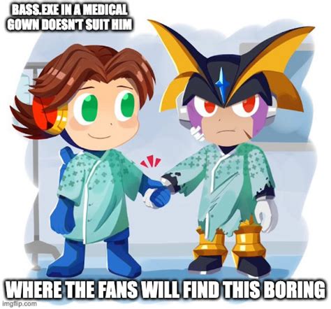 MegaMan EXE And Bass EXE In Medical Attire Imgflip