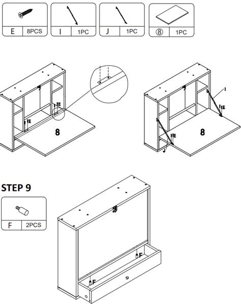 Jaxsunny Hg61u0829 Wall Mounted Cabinet Wfolding Down Table Desk Instructions