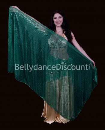 Traje En Sat N Verde Oscuro Para Danza Oriental