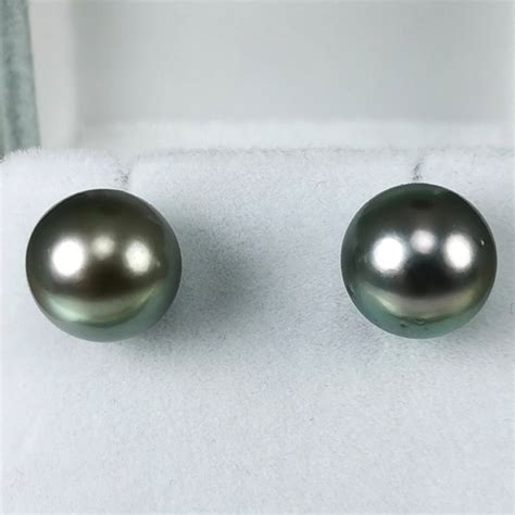 No Reserve Price Tahiti Cultured Pearls Rd X Mm Earrings