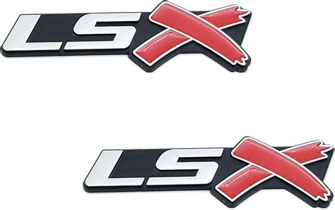 2x Lsx Emblem Side Fender 3d Self Adhesive Badges Stickers Replacement