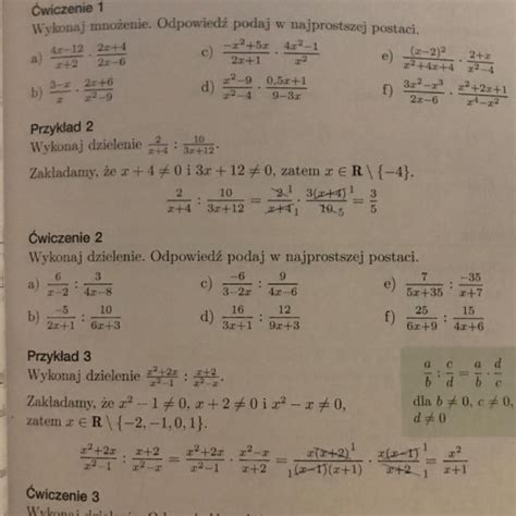 Wykonaj Dzielenie Odpowiedz Podaj W Najprostszej Postaci Daje Naj To