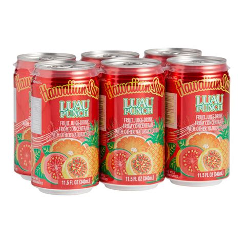 Hawaiian Sun Luau Punch Juice Drink 6 Pack World Market